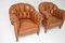 Antique Swedish Leather Club Armchairs, Set of 2 6