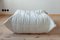 Vintage White Leather Togo Lounge Chair & Pouf by Michel Ducaroy for Ligne Roset, 1990s, Set of 2 13