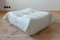Vintage White Leather Togo Lounge Chair & Pouf by Michel Ducaroy for Ligne Roset, 1990s, Set of 2 11