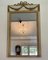 Großer antiker viktorianischer Spiegel mit vergoldetem Holzrahmen & weißem Lack 1