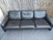 Dark Brown Leather DS 61 Couch with White Seams from de Sede 10