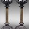 Antique English Gothic Revival Iron & Brass Candleholders, Set of 2 9