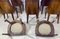 Art Deco Walnut and Walnut Ronce Gondoles Chairs, Set of 8 8
