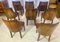 Art Deco Walnut and Walnut Ronce Gondoles Chairs, Set of 8 4