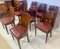 Art Deco Walnut and Walnut Ronce Gondoles Chairs, Set of 8 6