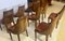 Art Deco Walnut and Walnut Ronce Gondoles Chairs, Set of 8 2