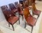 Art Deco Walnut and Walnut Ronce Gondoles Chairs, Set of 8 5