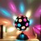 Large Pop Art Spinning Disco Ball Table Lamp, 1980s 2