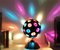 Large Pop Art Spinning Disco Ball Table Lamp, 1980s 7