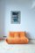 Vintage Orange Living Room Set by Michel Ducaroy for Ligne Roset, 1970s, Set of 3, Image 9