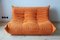 Vintage Orange Living Room Set by Michel Ducaroy for Ligne Roset, 1970s, Set of 3, Image 8