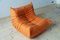 Orange Microfiber Togo Lounge Chair by Michel Ducaroy for Ligne Roset, 1970s 5