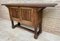 Spanish Hand Carved Console Table with Two Doors, Image 4