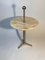 Tavolo di servizio rotondo Mid-Century in onice e metallo cromato, Immagine 2