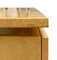 Chest of Drawers in Light Briar Wood with Brass Handles and Profiles, Italy, 1970s, Image 8