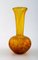 20th Century Emile Gallé Style Art Glass Vase in Yellow 2