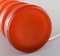 Orangefarbene Tischlampen aus mundgeblasenem Kunstglas von Po Ström für Alsterfors, 2er Set 7