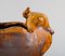 Antike glasierte Keramikschale mit Enten von Karl Hansen Reistrup für Kähler 4
