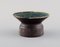 Glazed Ceramic Candlestick and Dish by Henning Nilsson for Höganäs, Set of 2, Image 2