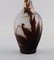 Vase aus braunem Kunstglas von Emile Gallé, frühes 20. Jh 4