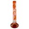 Colossal Antique Vase in Frosted and Orange Art Glass by Emile Gallé, 1890s 1
