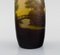 Antique Early 20th Century Vase in Yellow Frosted and Dark Art Glass by Emile Gallé 6