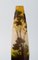 Antique Early 20th Century Vase in Yellow Frosted and Dark Art Glass by Emile Gallé 2