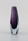 Swedish Purple Mouth-Blown Art Glass Vases from Strömbergshyttan, Set of 2 3