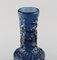 Blue Mouth Blown Art Glass Vases by Göte Augustsson for Ruda, Set of 2 3