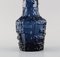 Blue Mouth Blown Art Glass Vases by Göte Augustsson for Ruda, Set of 2, Image 4