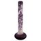 Colossal Antique Frosted and Purple Art Glass Vase by Emile Gallé, 1920s 1