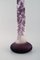 Colossal Antique Frosted and Purple Art Glass Vase by Emile Gallé, 1920s 4