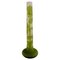 Giant Frosted and Green Art Glass Vase with Motifs of Foliage by Emile Gallé 1