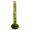 Riesige Kunstglas Vase aus Milchglas mit grünen Motiven von Emile Gallé 1