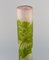 Giant Frosted and Green Art Glass Vase with Motifs of Foliage by Emile Gallé, Image 4