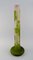 Giant Frosted and Green Art Glass Vase with Motifs of Foliage by Emile Gallé 2