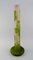 Giant Frosted and Green Art Glass Vase with Motifs of Foliage by Emile Gallé, Image 2