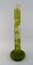 Giant Frosted and Green Art Glass Vase with Motifs of Foliage by Emile Gallé 3