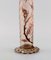 Clear Frosted Art Glass Vase with Thistle Pattern by Emile Gallé, Image 6