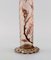 Vase en Verre Givré Transparent avec Motif Chardon par Emile Gallé 6