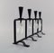 Cast Iron with Glass Hangers Candlestick by Erik Höglund for Kosta Boda 5