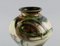 Dänische Glasierte Keramik Vase mit Blumen auf cremefarbenem Hintergrund von Kähler 4