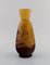 Antique Emile Gallé Vase in Dark Yellow and Light Brown Art Glass 4
