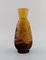 Antique Emile Gallé Vase in Dark Yellow and Light Brown Art Glass, Image 4