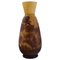 Antique Emile Gallé Vase in Dark Yellow and Light Brown Art Glass, Image 1