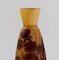 Antique Emile Gallé Vase in Dark Yellow and Light Brown Art Glass 2