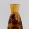 Antique Emile Gallé Vase in Dark Yellow and Light Brown Art Glass, Image 2