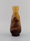 Antique Emile Gallé Vase in Dark Yellow and Light Brown Art Glass 3