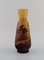 Antique Emile Gallé Vase in Dark Yellow and Light Brown Art Glass, Image 3