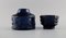 Blue Art Glass Vase and Bowl by Göke Augustsson for Ruda, Set of 2, Image 2